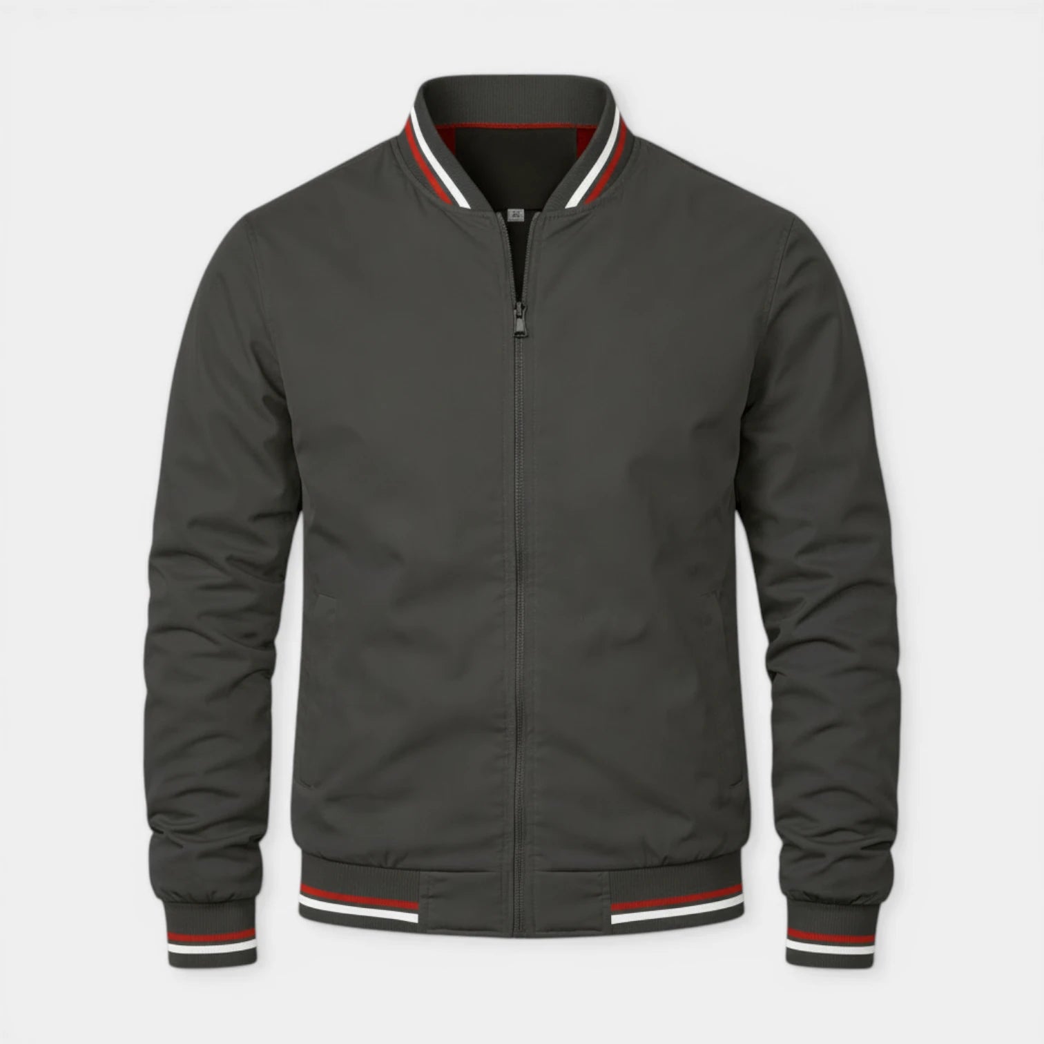 Zip-Up Lightweight Bomber Jacket Regular Fit for Men