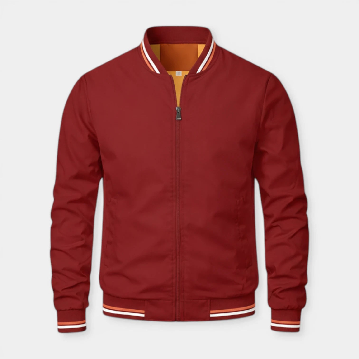 Zip-Up Lightweight Bomber Jacket Regular Fit for Men