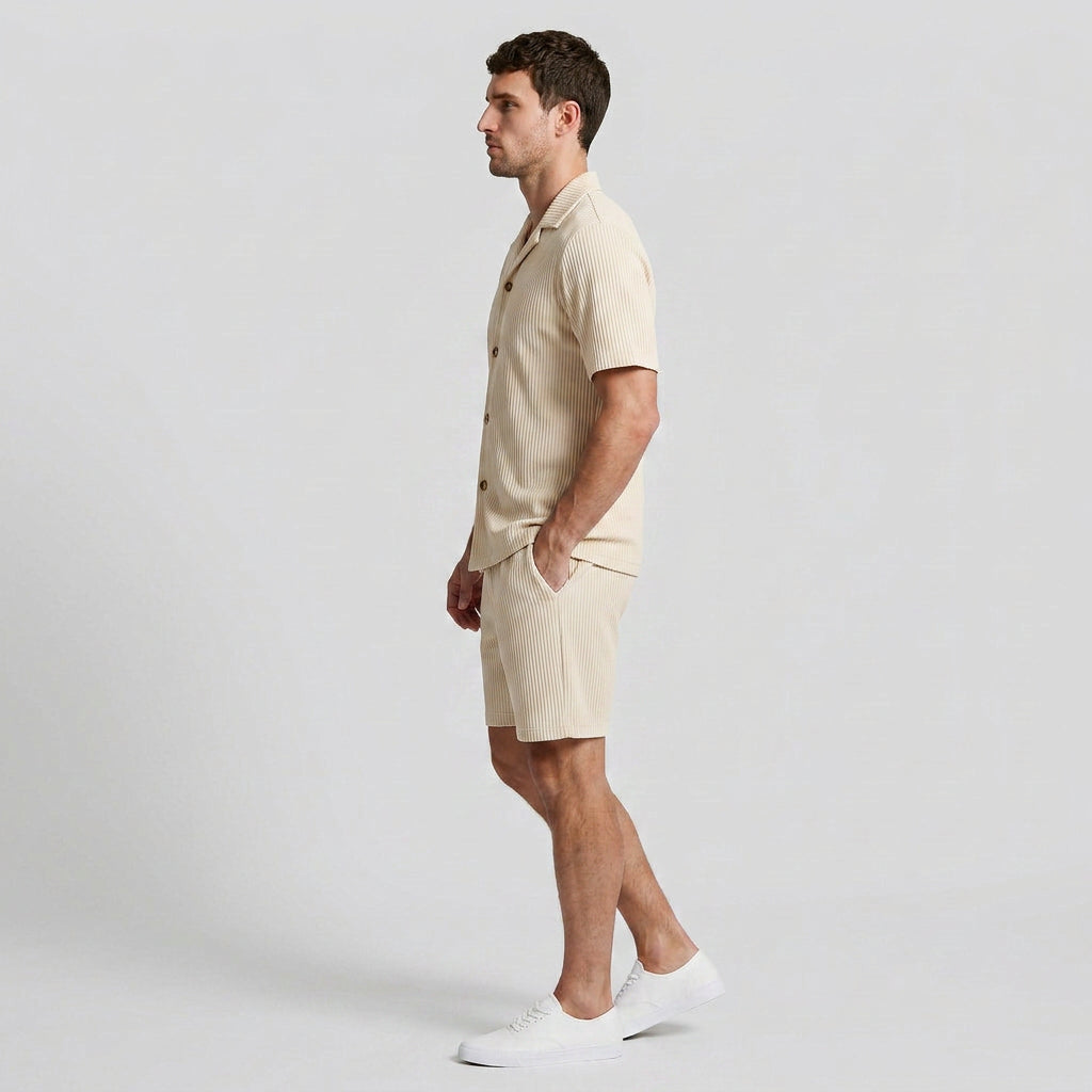 Matching Shirt and Shorts Set Relaxed Fit for Men