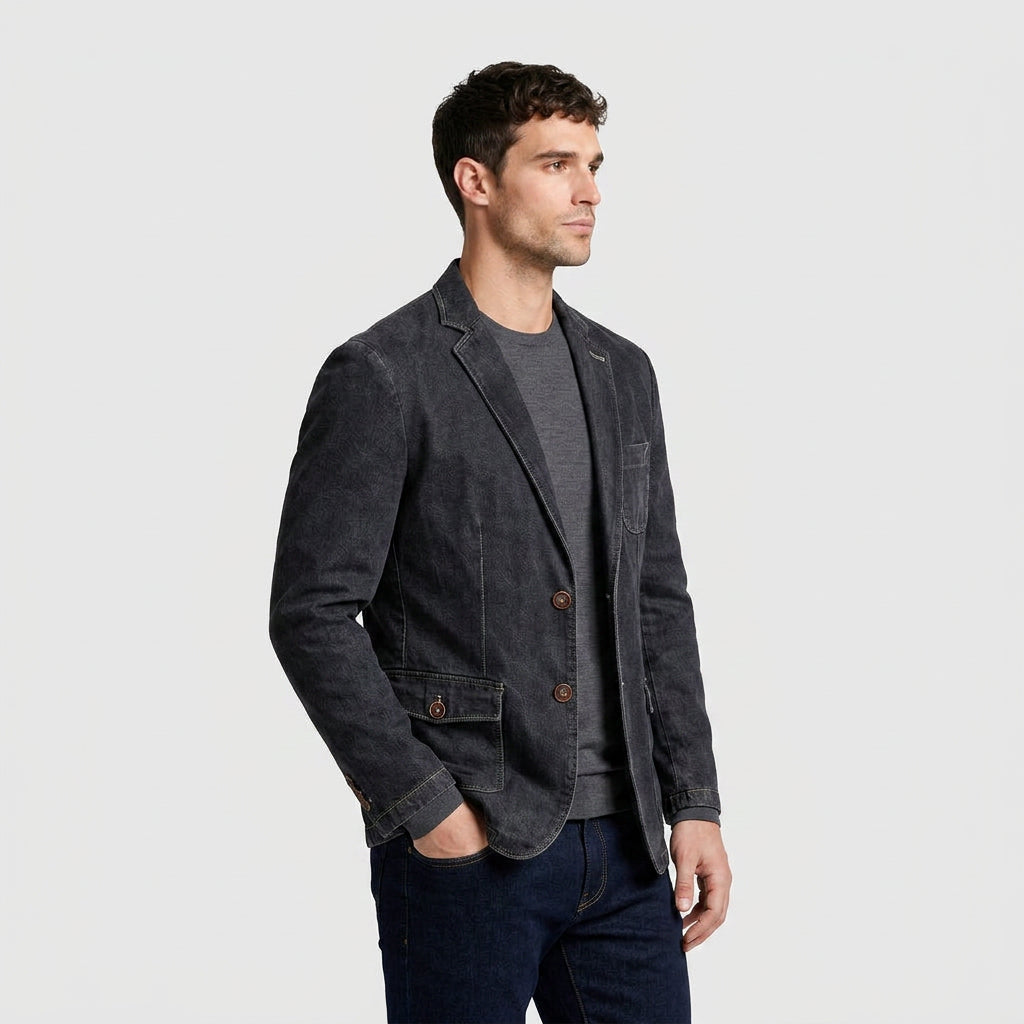 Cotton Blazer Lightweight Tailored Regular Fit for Men
