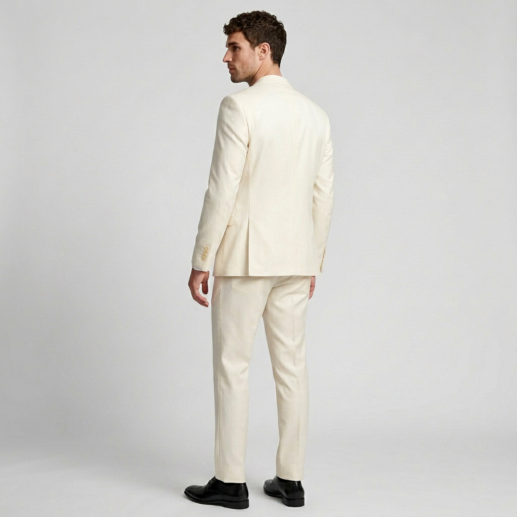 Three-Piece Suit Regular Fit Notch Lapel Woven for Men