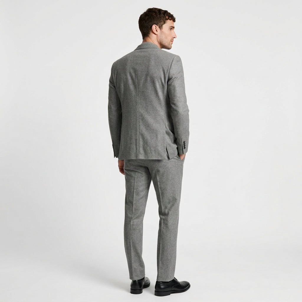 Three-Piece Suit Regular Fit Notch Lapel Woven for Men