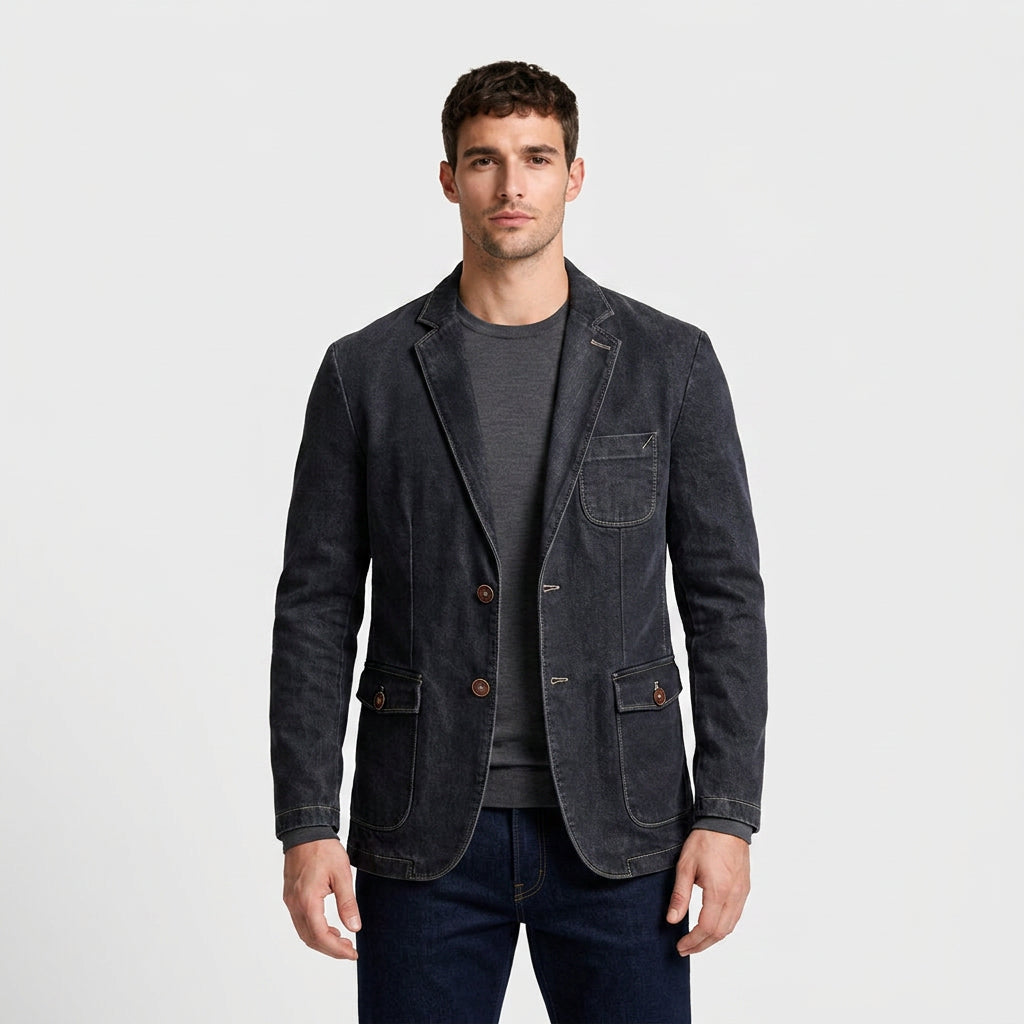 Cotton Blazer Lightweight Tailored Regular Fit for Men