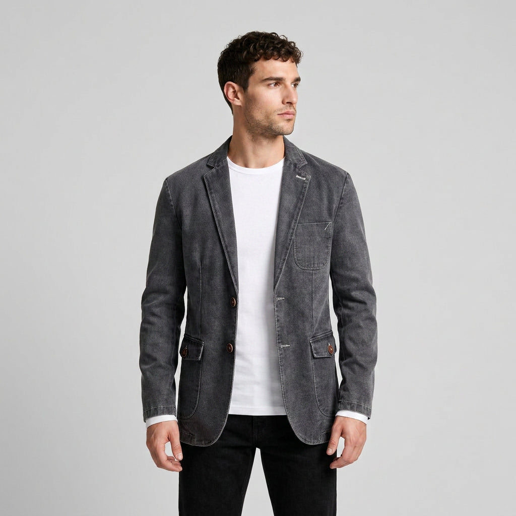 Cotton Blazer Lightweight Tailored Regular Fit for Men