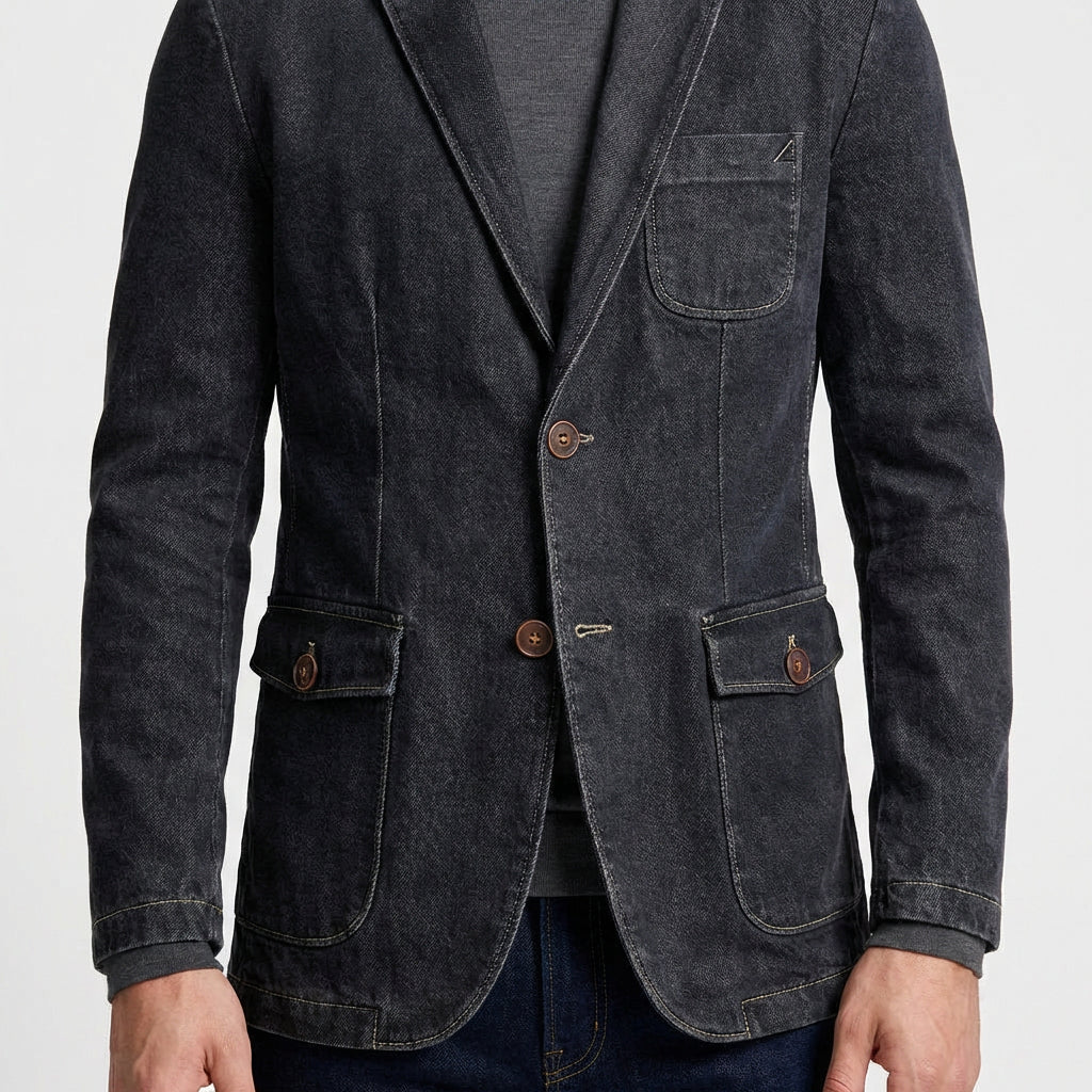 Cotton Blazer Lightweight Tailored Regular Fit for Men