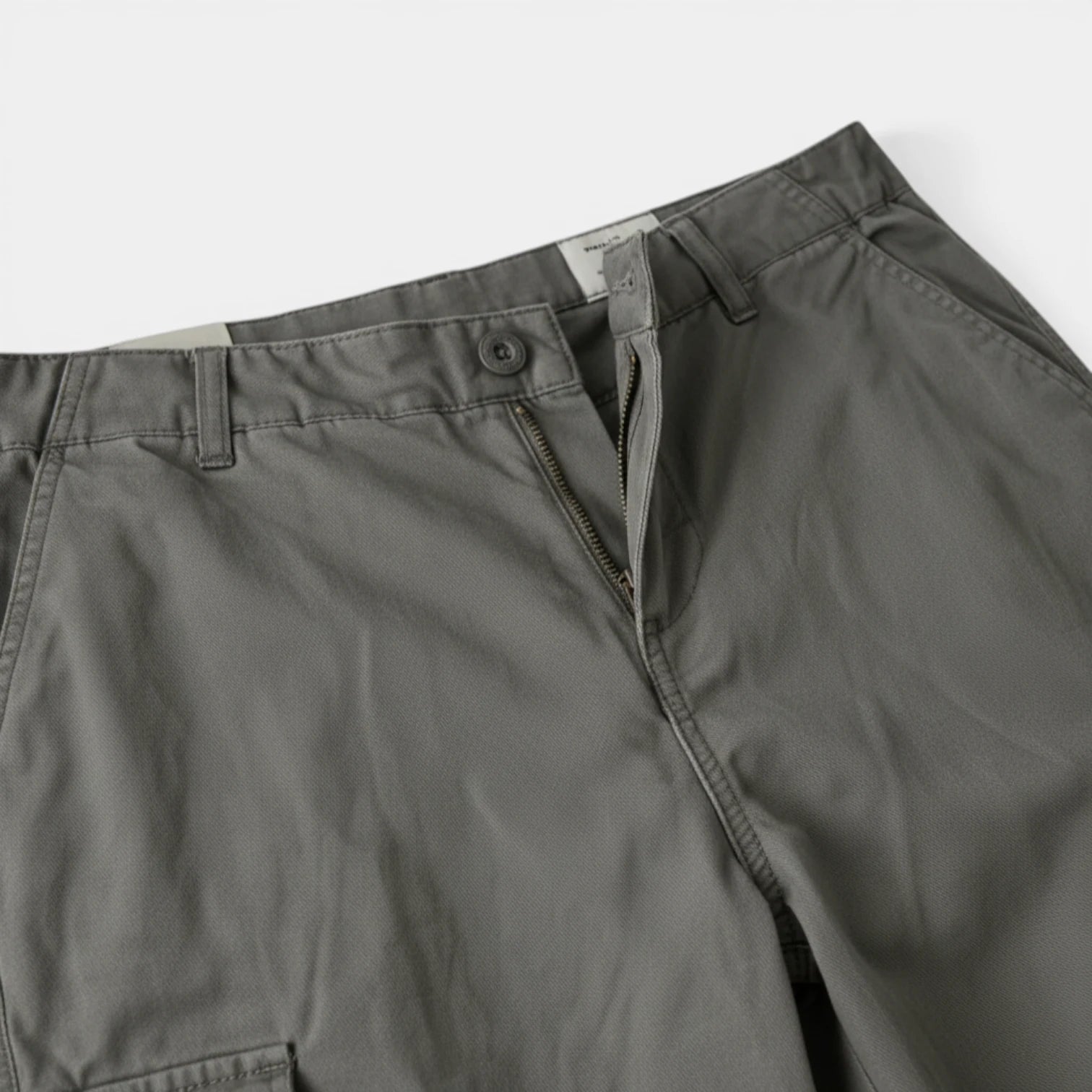 Cargo Pants Straight Fit Button Waist Flap Pockets for Men