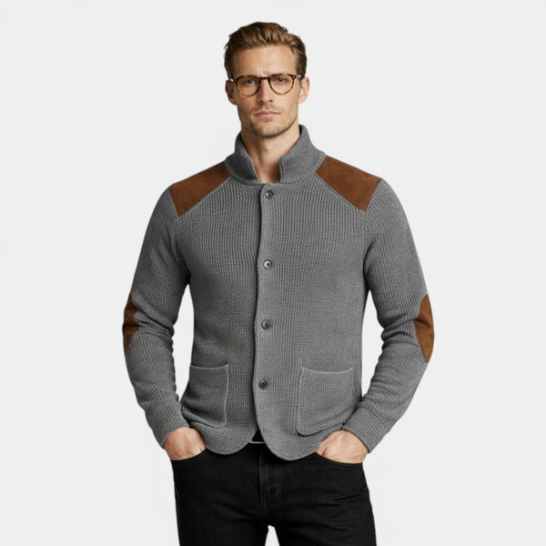 Zarek Button-Up Knit Jacket