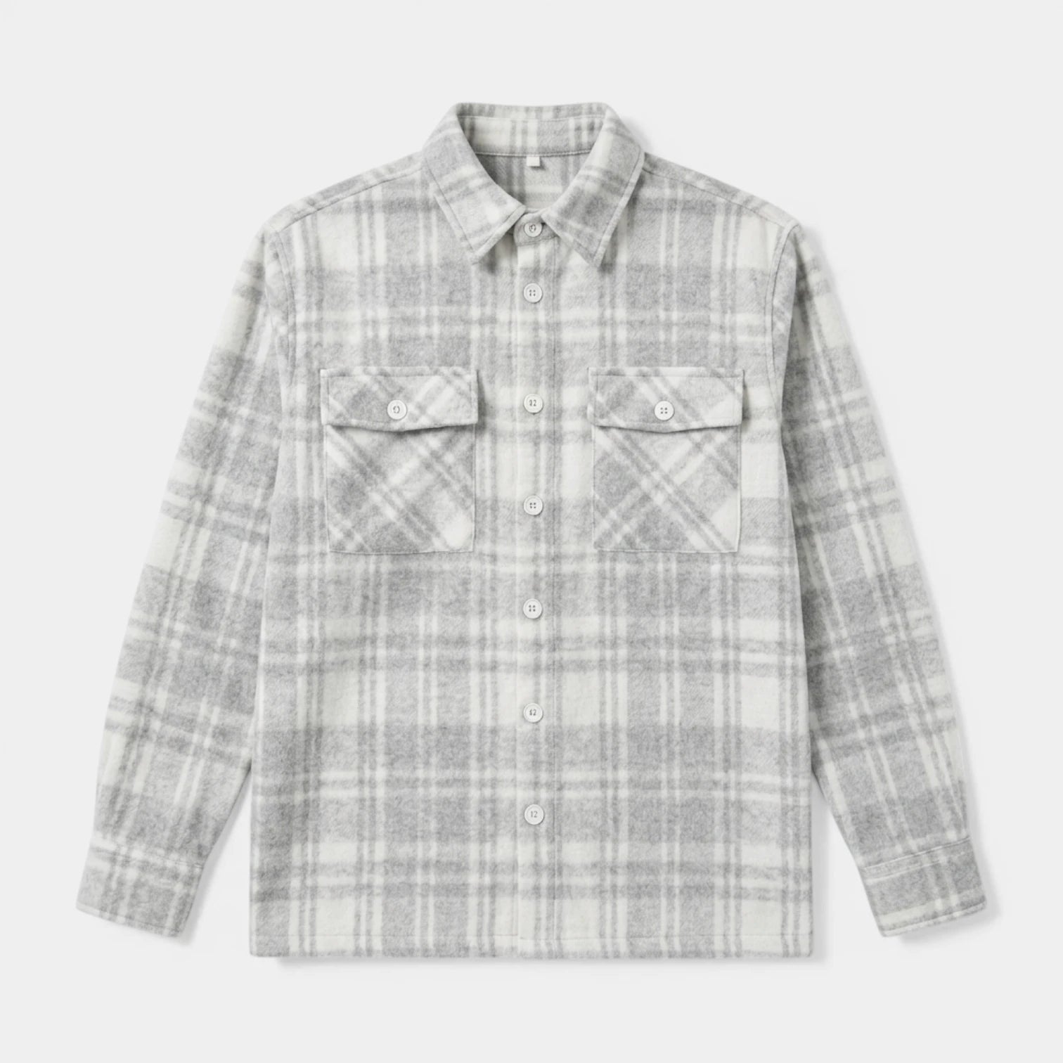 Checked Overshirt Relaxed Fit Button-Front for Men