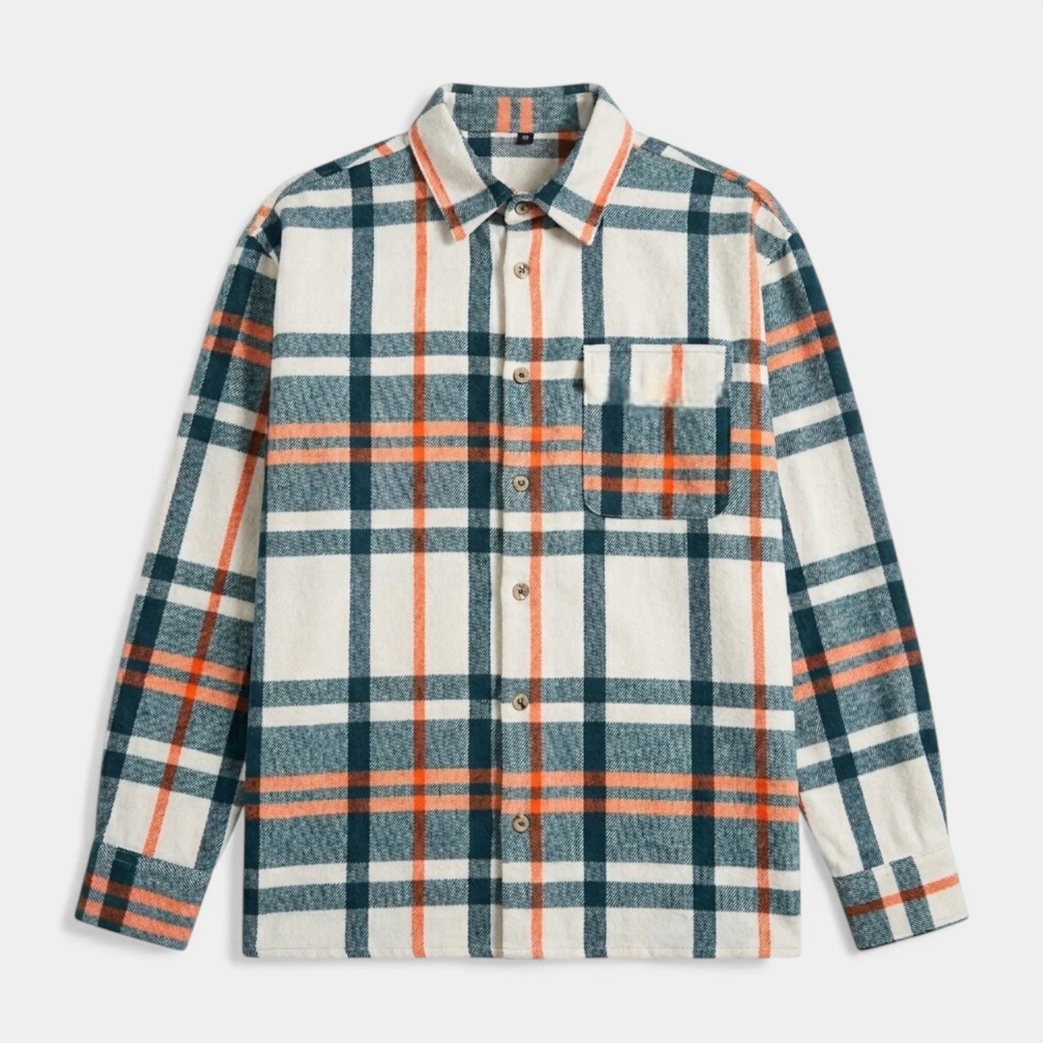 Checked Overshirt Relaxed Fit Button-Front for Men