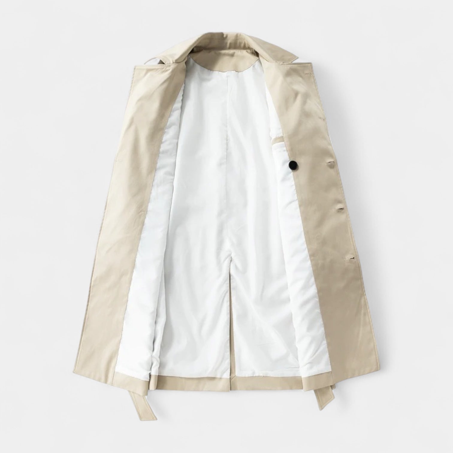 Vintares | Classic Double Breasted Trench Coat for Men - Waterproof