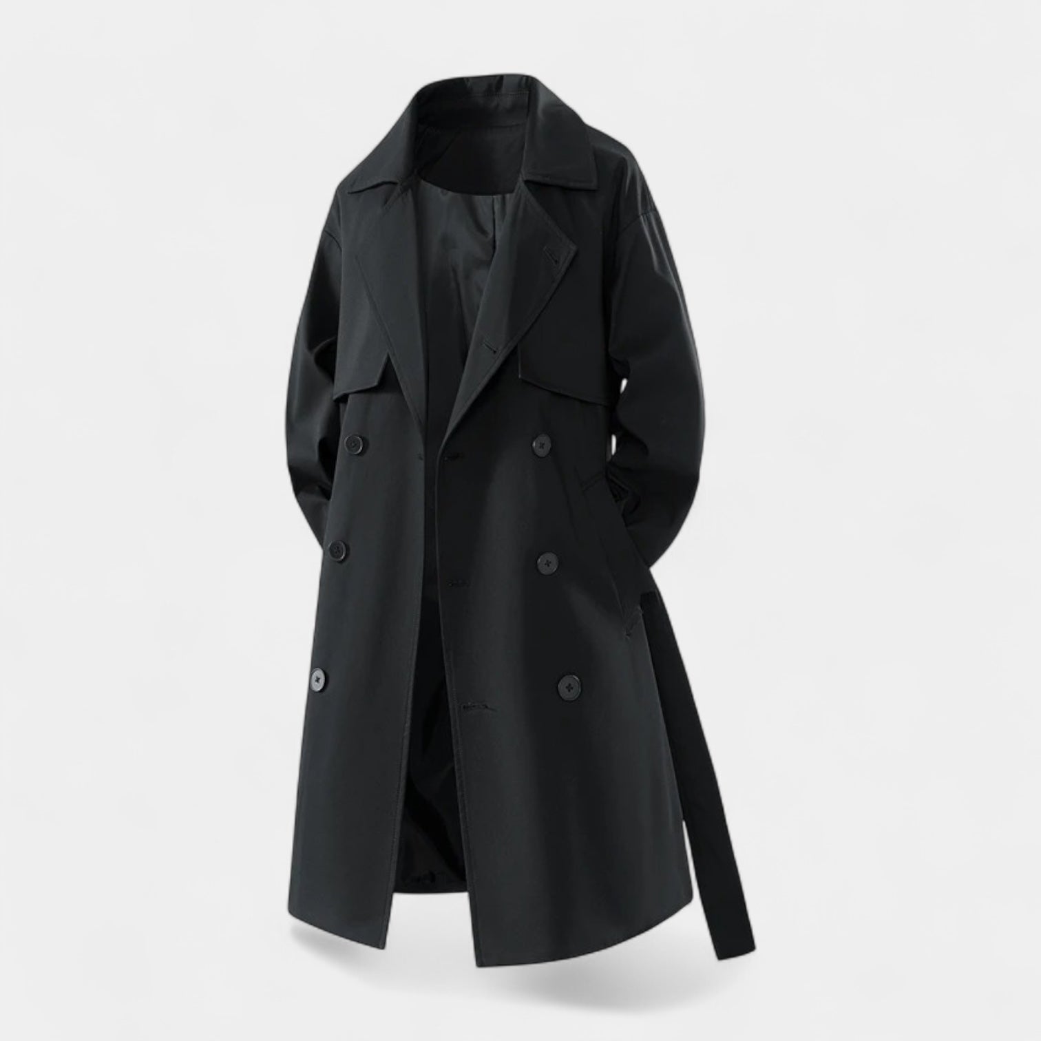 Vintares | Classic Double Breasted Trench Coat for Men - Waterproof