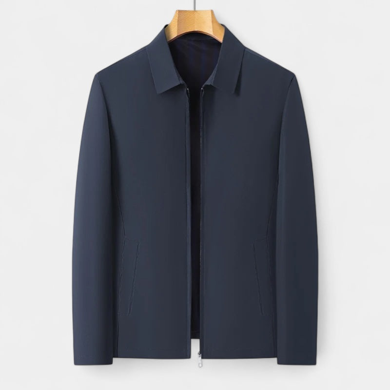 Vintares | Classic Bomber with Collar for Men - Full Zip Business Jacket
