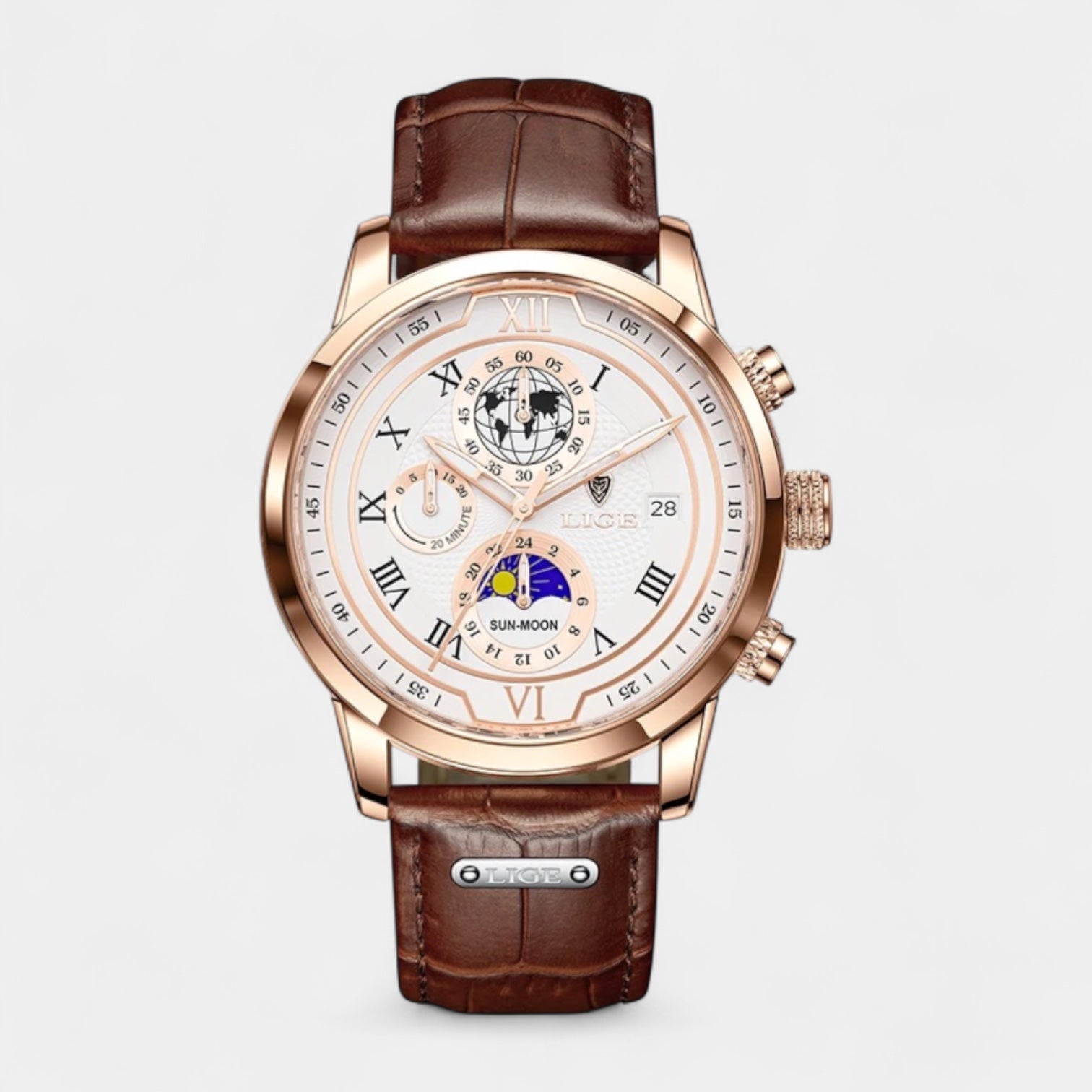 Vintares | Men’s Chronograph Moonphase Quartz Watch