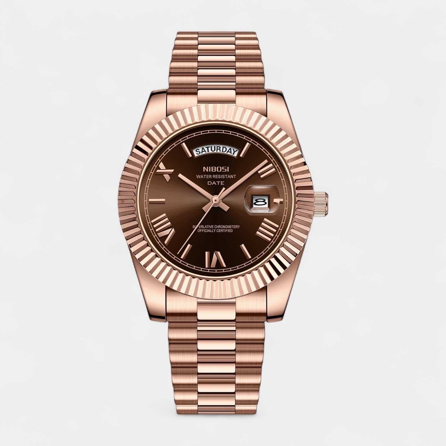 Vintares | Men's Datenight Watch Rose Gold