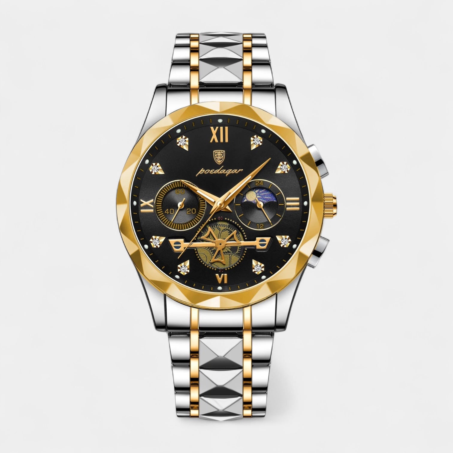 Men’s Two-Tone Stainless Steel Chronograph Quartz Business Watch