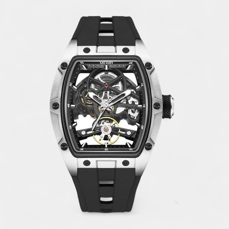 Vintares | Skeleton Tonneau Watch