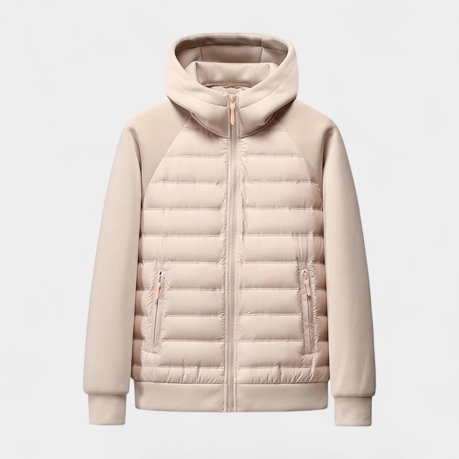 Vintares | Lightweight Down Puffer Jacket - Softshell with Hood