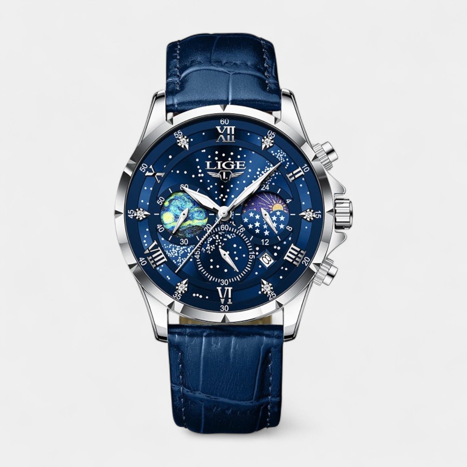 Vintares | Elegant Moonphase Watch Men