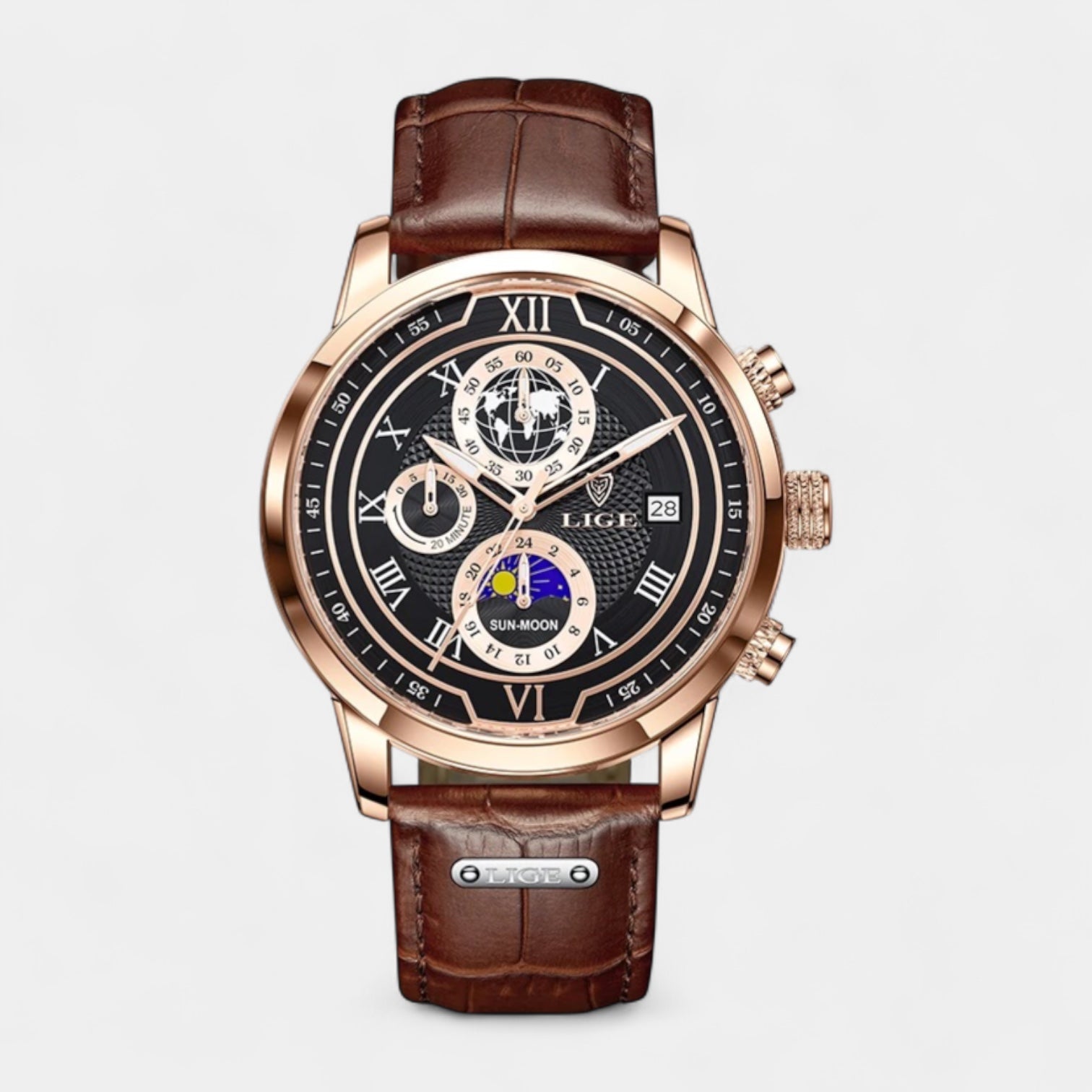 Vintares | Men’s Chronograph Moonphase Quartz Watch