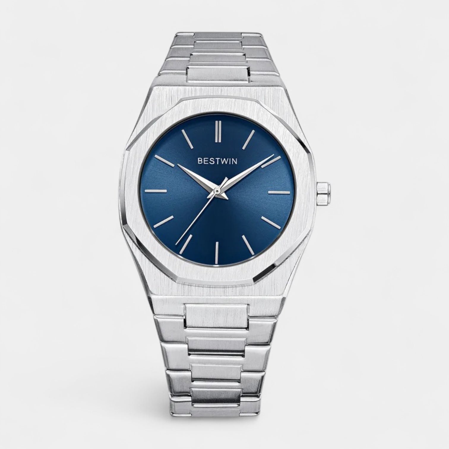 Vintares | 41 mm Numberless Stainless Steel Quartz Watch