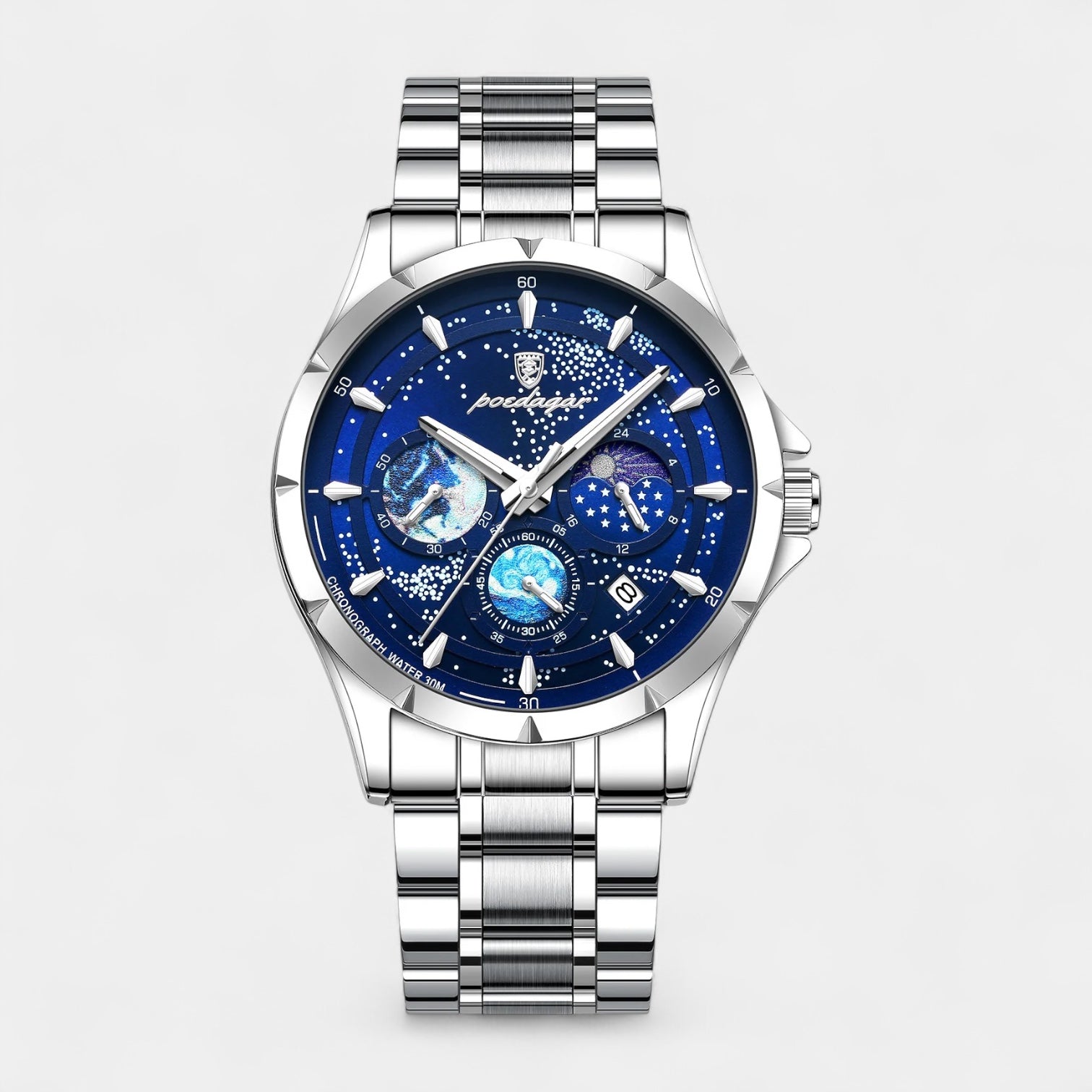 Vintares | Men's Stainless Steel Business Watch