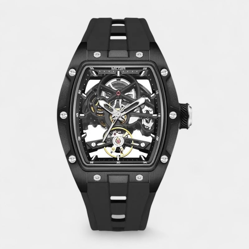 Vintares | Skeleton Tonneau Watch
