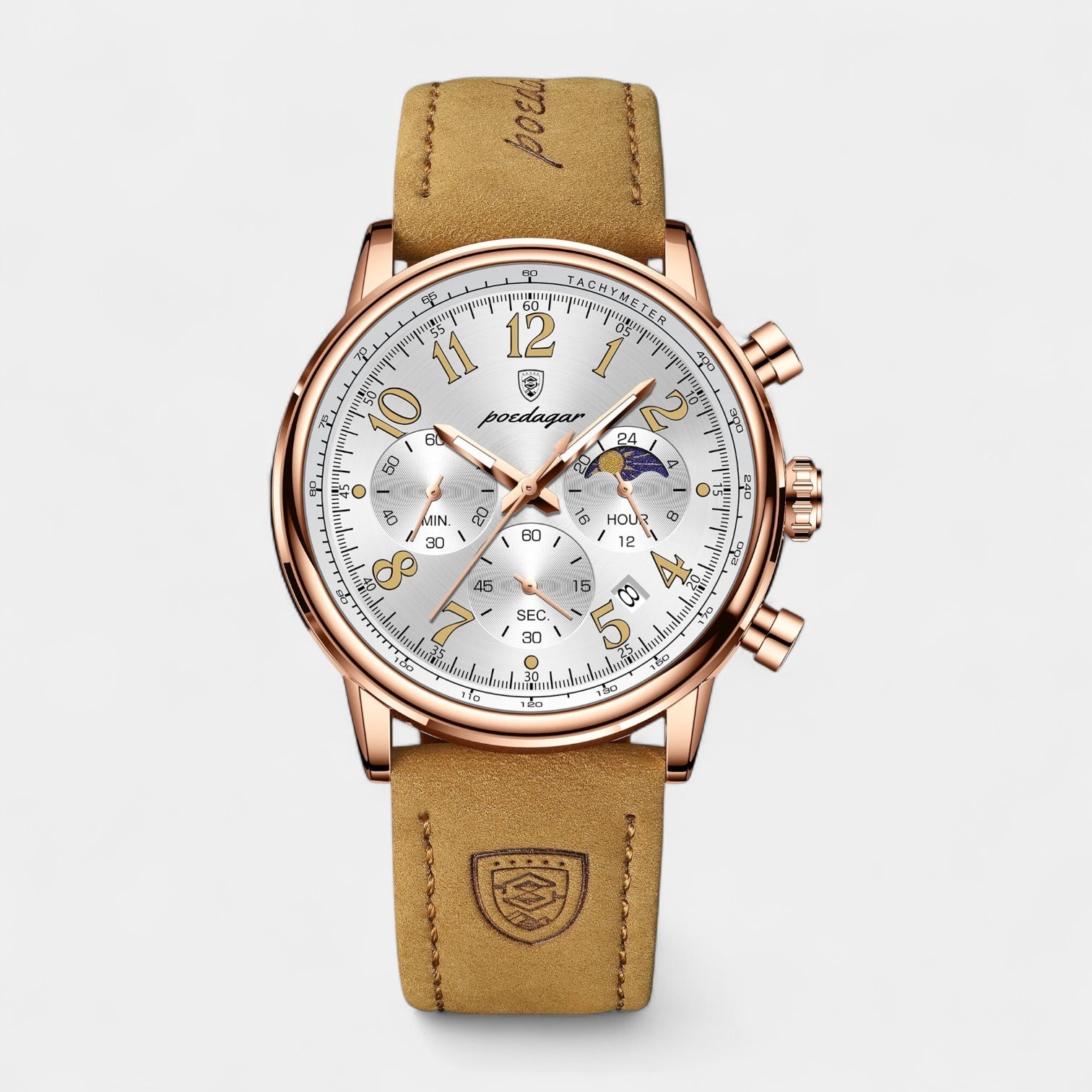 Vintares | Men's Classic Leather Strap Timepiece - Watch