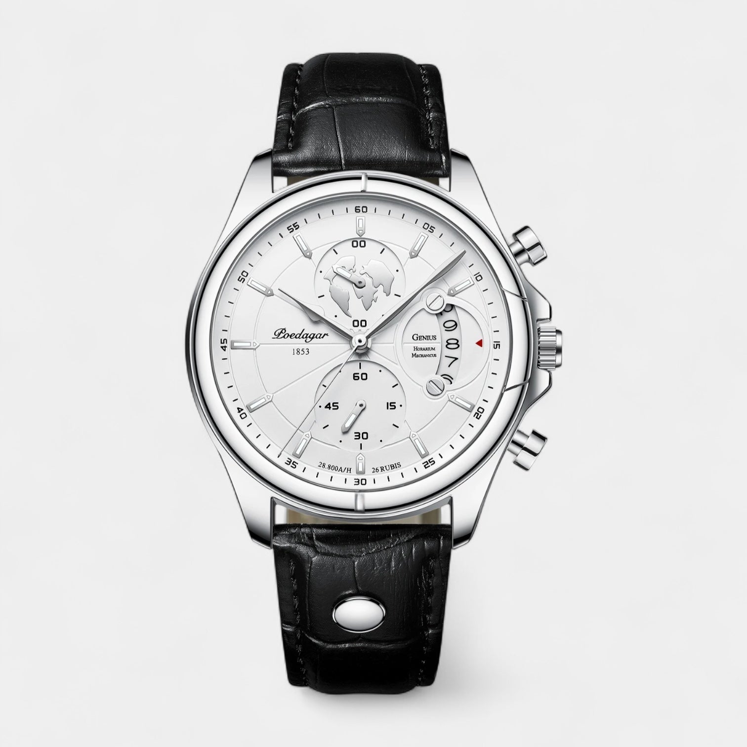 Vintares | Classic 1853 Date Travel Watch - Leather Band